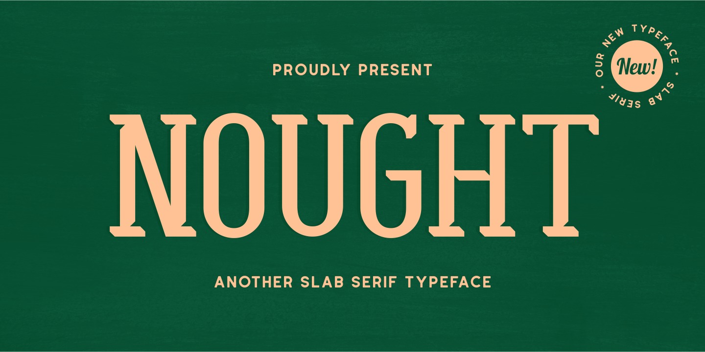 Beispiel einer Nought Regular-Schriftart